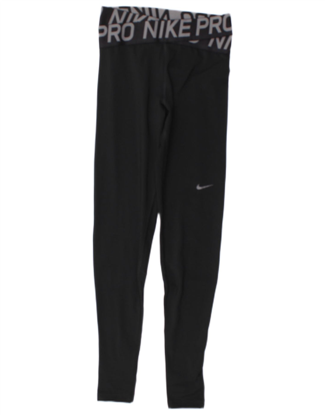 Nike Dame Dri Fit Grafiske Leggings UK 8 Small Black Polyester