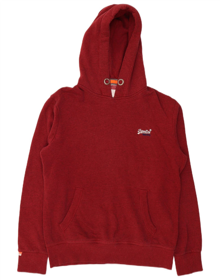 SUPERDRY Hættetrøje til mænd XL Burgundy Flecked Bomuld