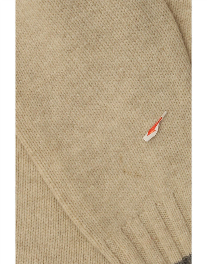 Fred Perry Herre V-hals sweater Stor Beige Uld