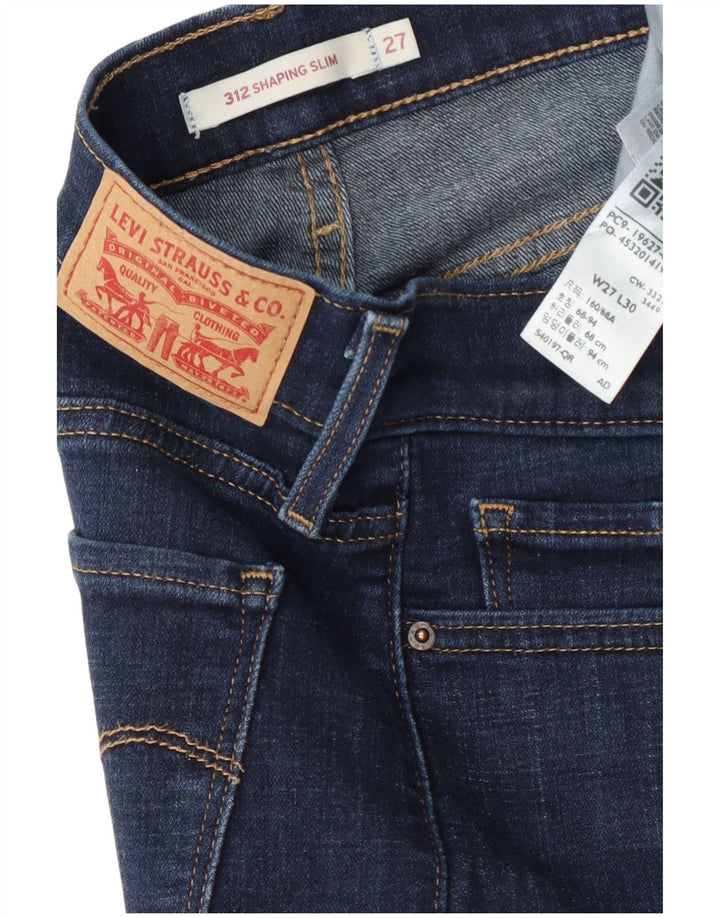 Levi's Dame 312 Shaping Slim Jeans W27 L30 Marineblå Bomuld