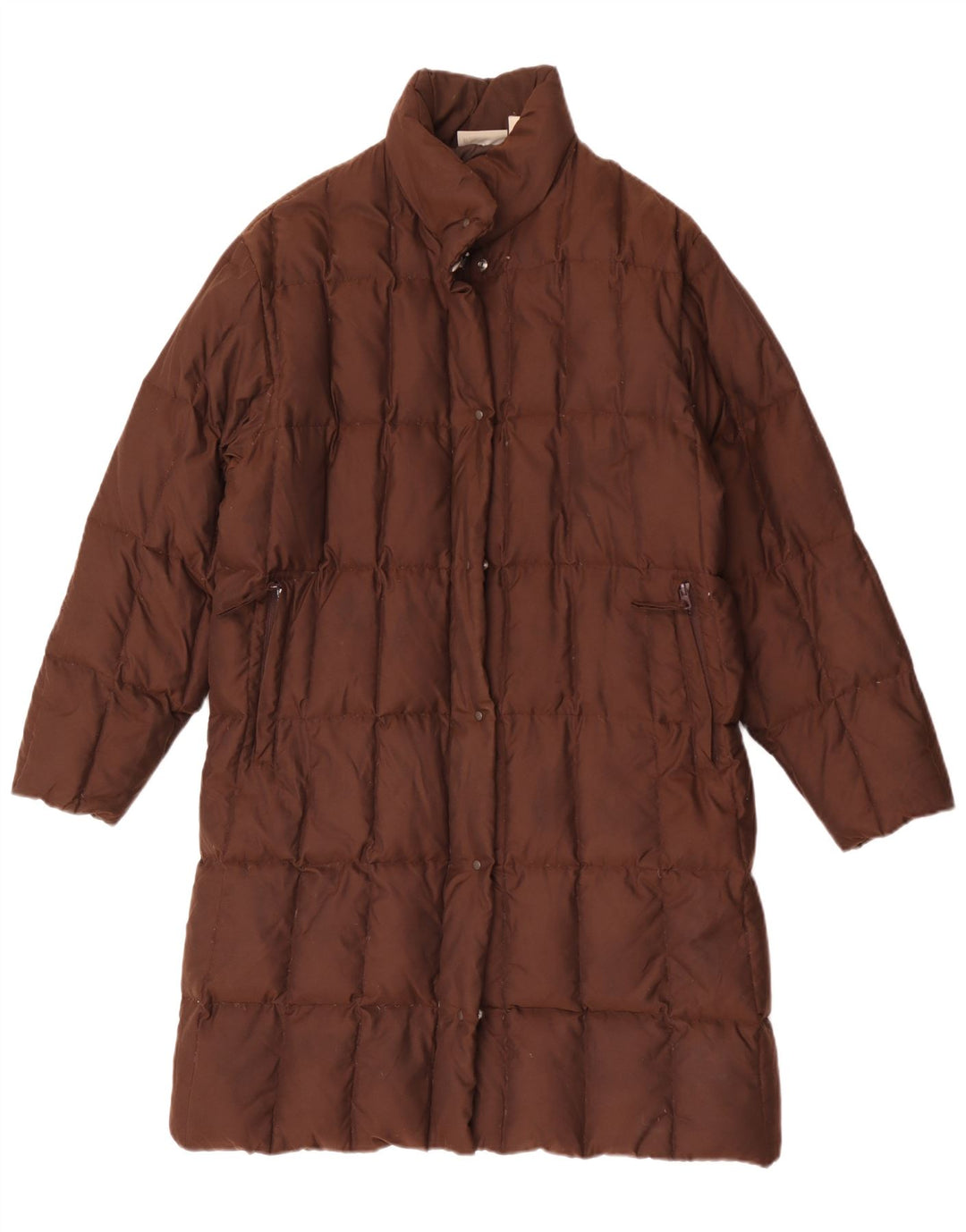 Sergio Tacchini Dame Oversized Polstret Frakke UK 10 Lille brun polyamid