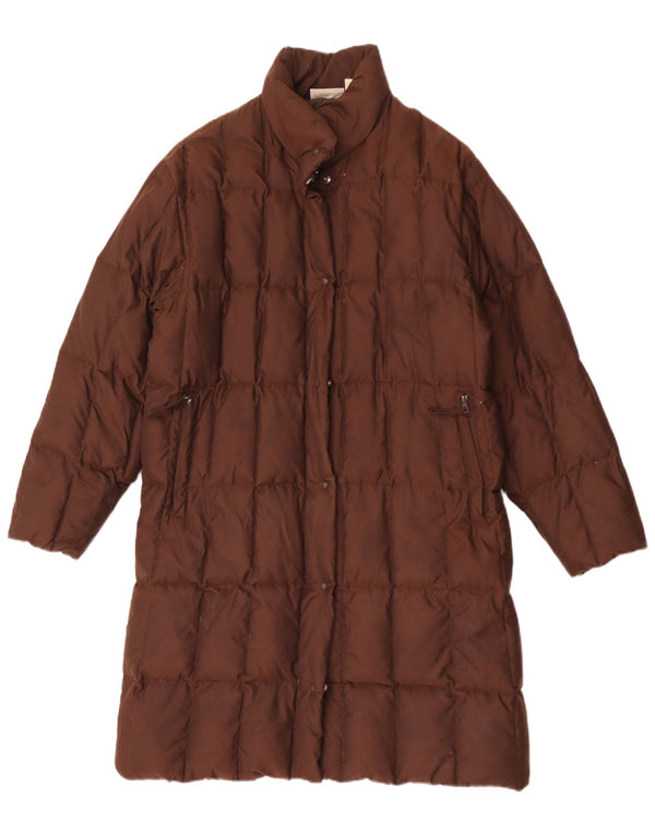 Sergio Tacchini Dame Oversized Polstret Frakke UK 10 Lille brun polyamid