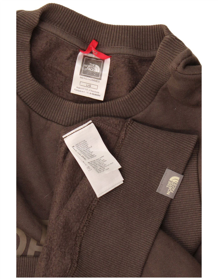 The North Face Herre Grafisk Sweatshirt Jumper Stor Brun Bomuld