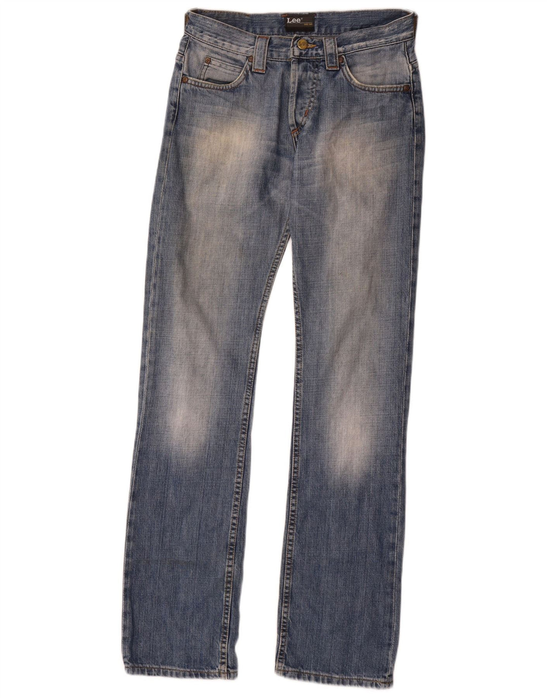 Lee Herre Knox Straight Jeans W29 L34 Blå Bomuld