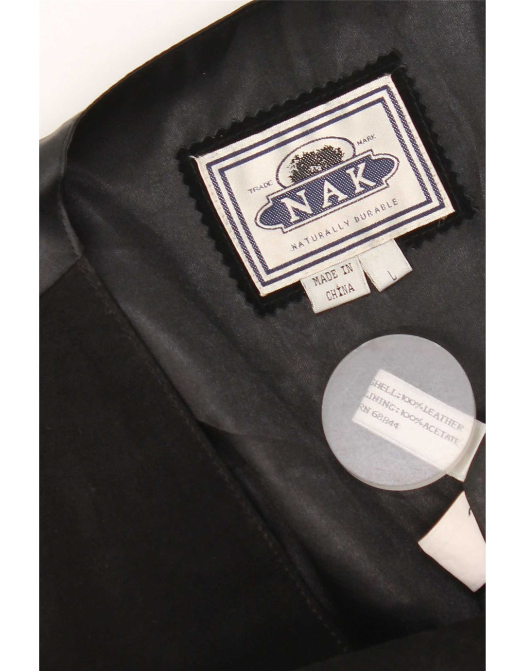 Vintage herre læder vest, stor sort