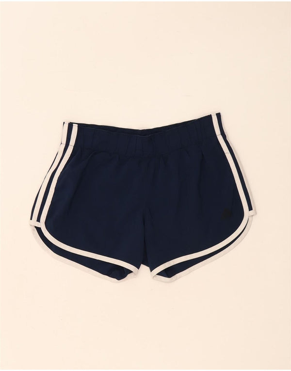 Adidas Dame Løbe Relaxed Fit Sports Shorts UK 4 XS Navy Blue Sports
