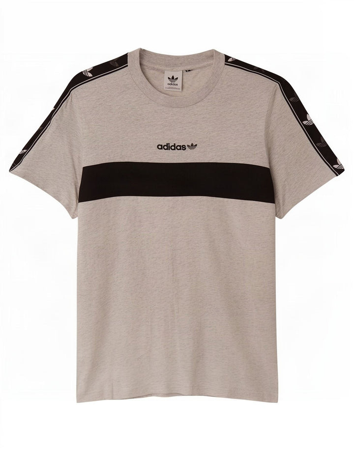 Adidas Grafisk T-shirt top mellem grå farveblok til mænd