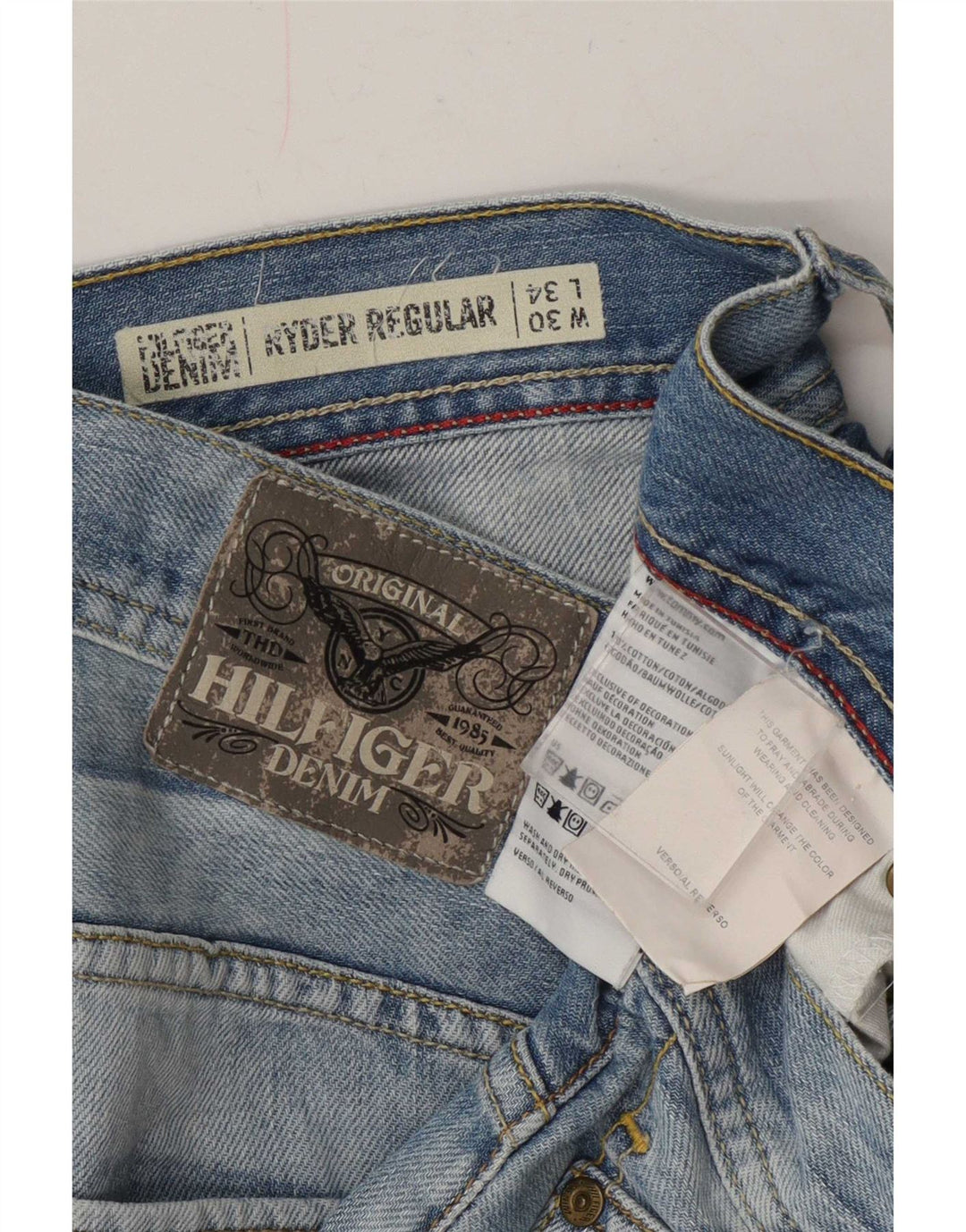 Tommy Hilfiger Dame Ryder Regular Straight Jeans W30 L30 Blå Bomuld