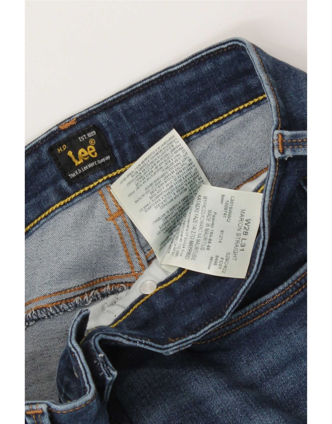 Lee Dame Marion Straight Jeans W28 L28 Blå Bomuld