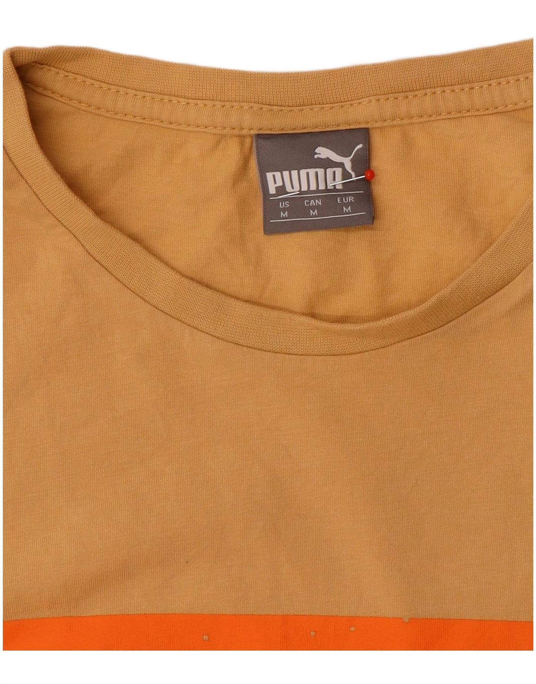 Puma Herre Grafisk T-Shirt Top Medium Gul