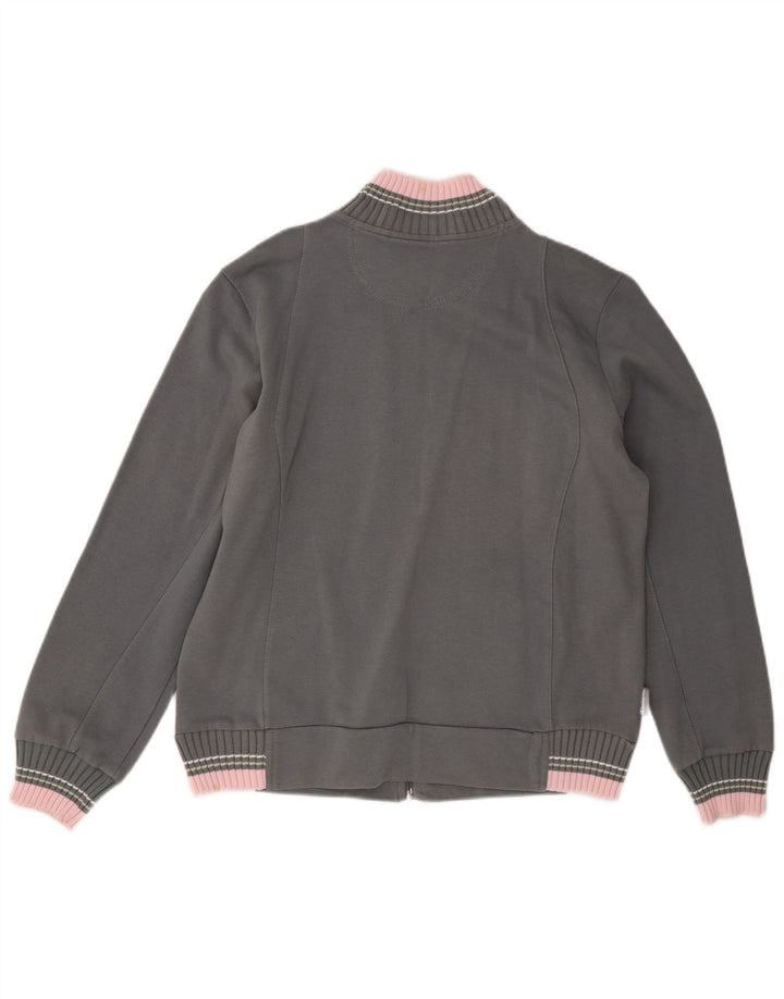 Champion Womens træningsdragt Topjakke UK 14 Medium Grey Colourblock Bomuld