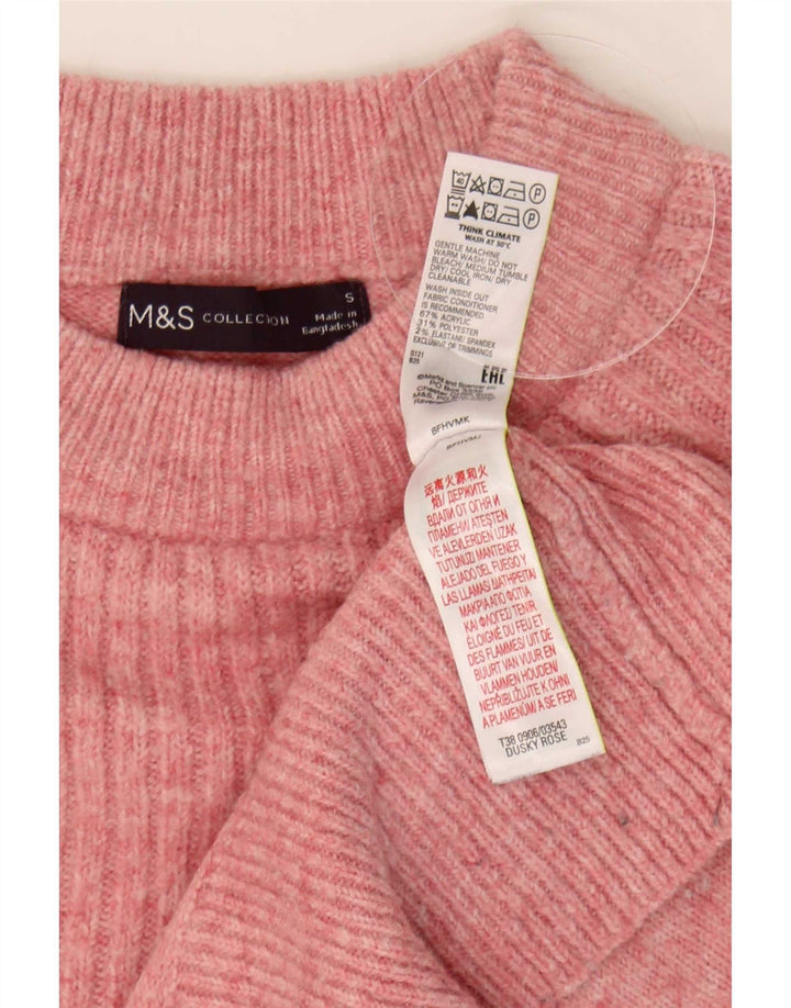 Marks & Spencer Dame Oversized Crew Neck sweater UK 10 Small Pink