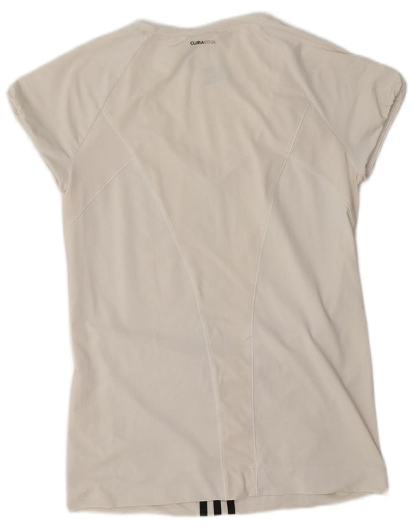 Adidas Dame Clima 365 T-Shirt Top UK 10 Small White Polyester