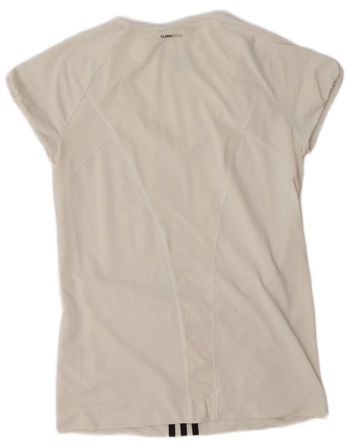 Adidas Dame Clima 365 T-Shirt Top UK 10 Small White Polyester
