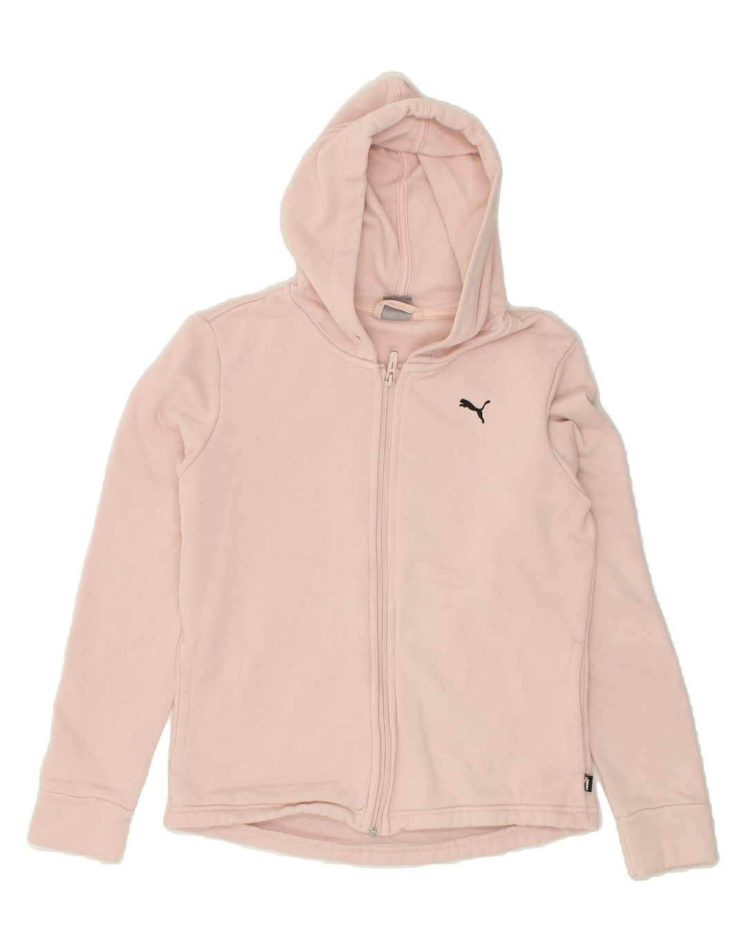PUMA Womens Zip Hoodie Sweater UK 12 Medium Pink Vintage Puma and Second-Hand Puma from Messina Hembry 