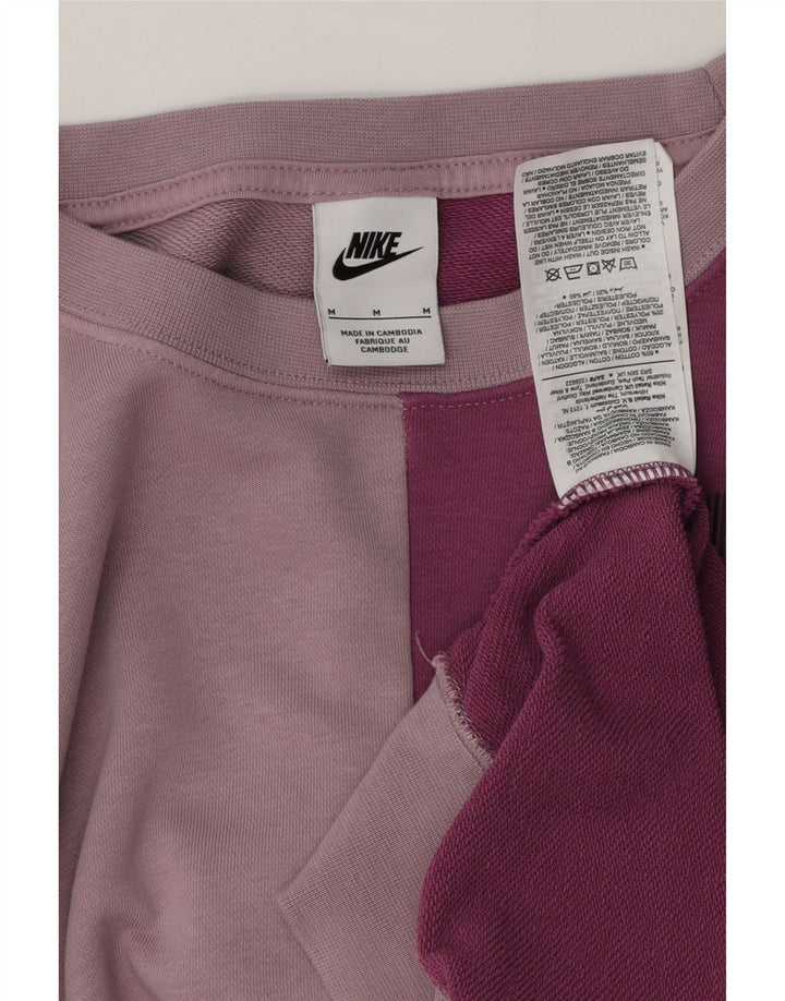 Nike Grafisk Sweatshirt Jumper UK 14 Medium Pink Colourblock