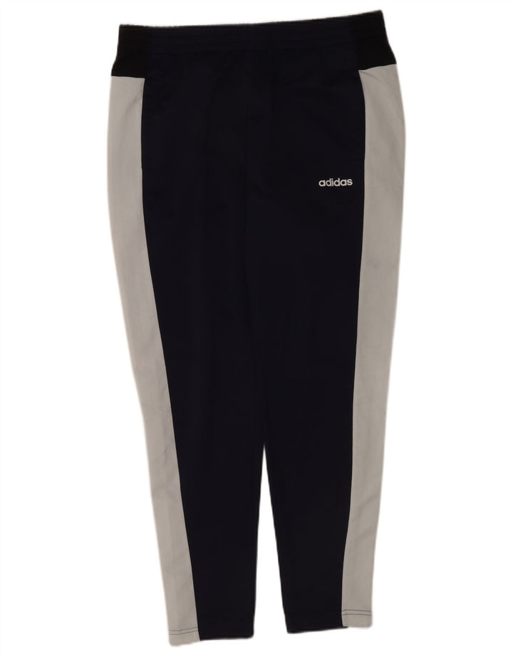 Adidas Dame Leggings UK 14 Medium Navy Blue Colourblock Polyester
