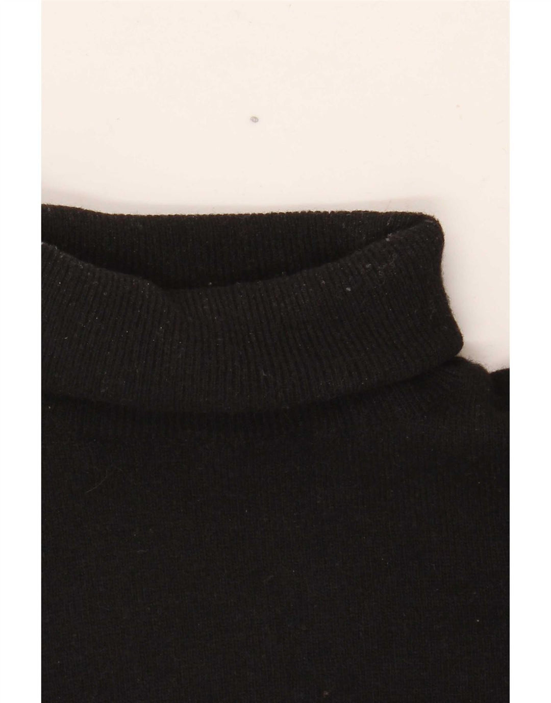Benetton Dame Rullehals Sweater UK 10 Lille sort uld