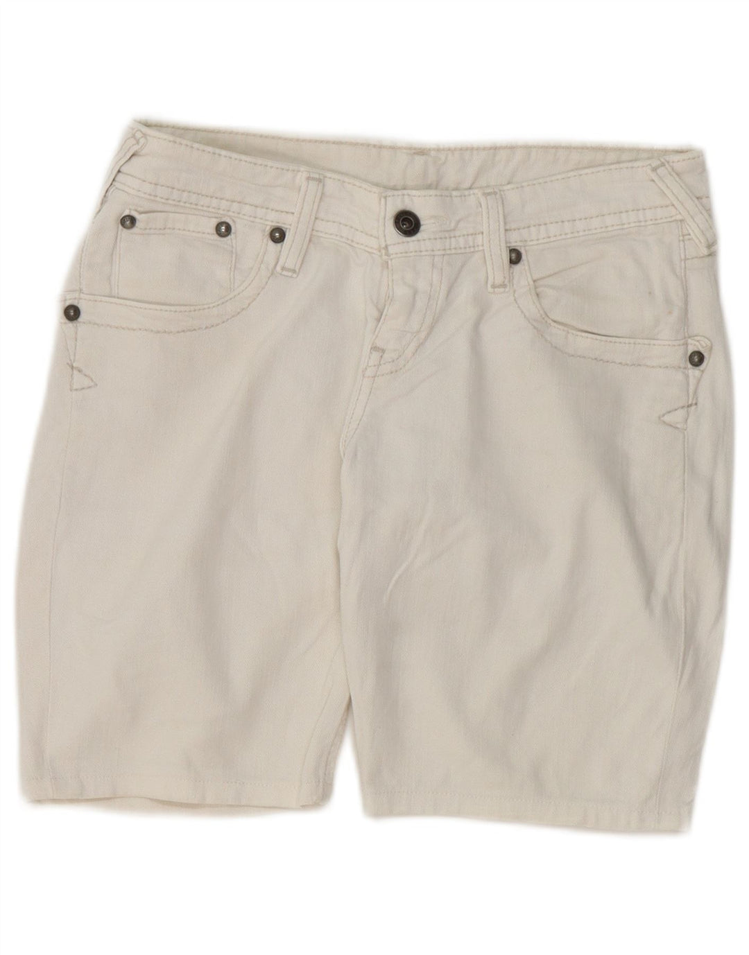 LEVI'S denimshorts til kvinder W28 Medium hvid bomuld