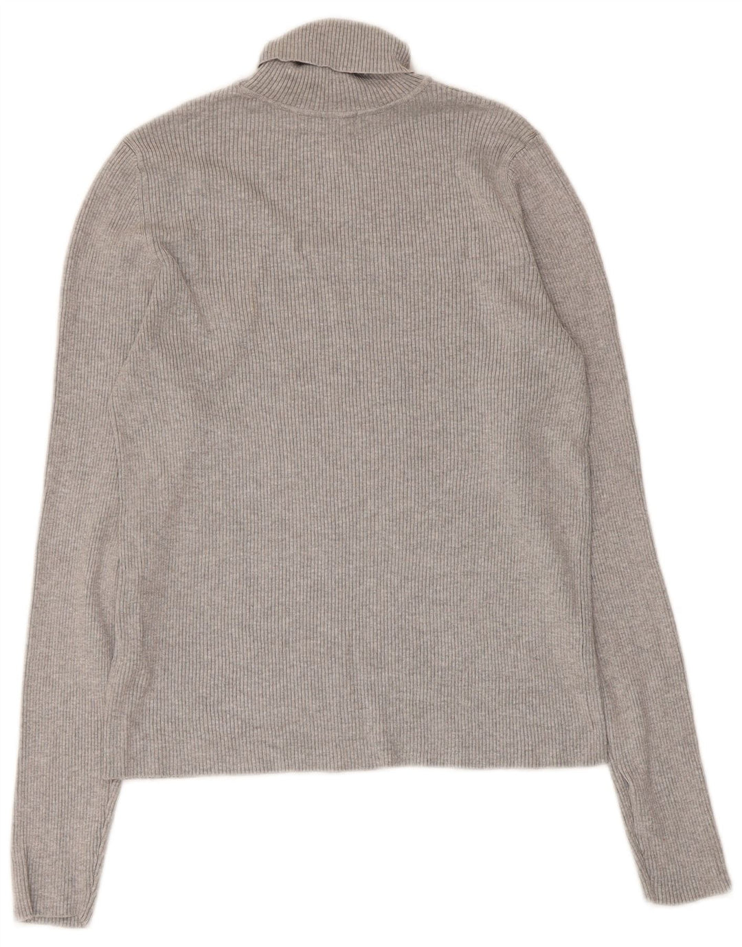 Marks & Spencer Dame Rullehals Sweater UK 14 Medium Grey Viscose