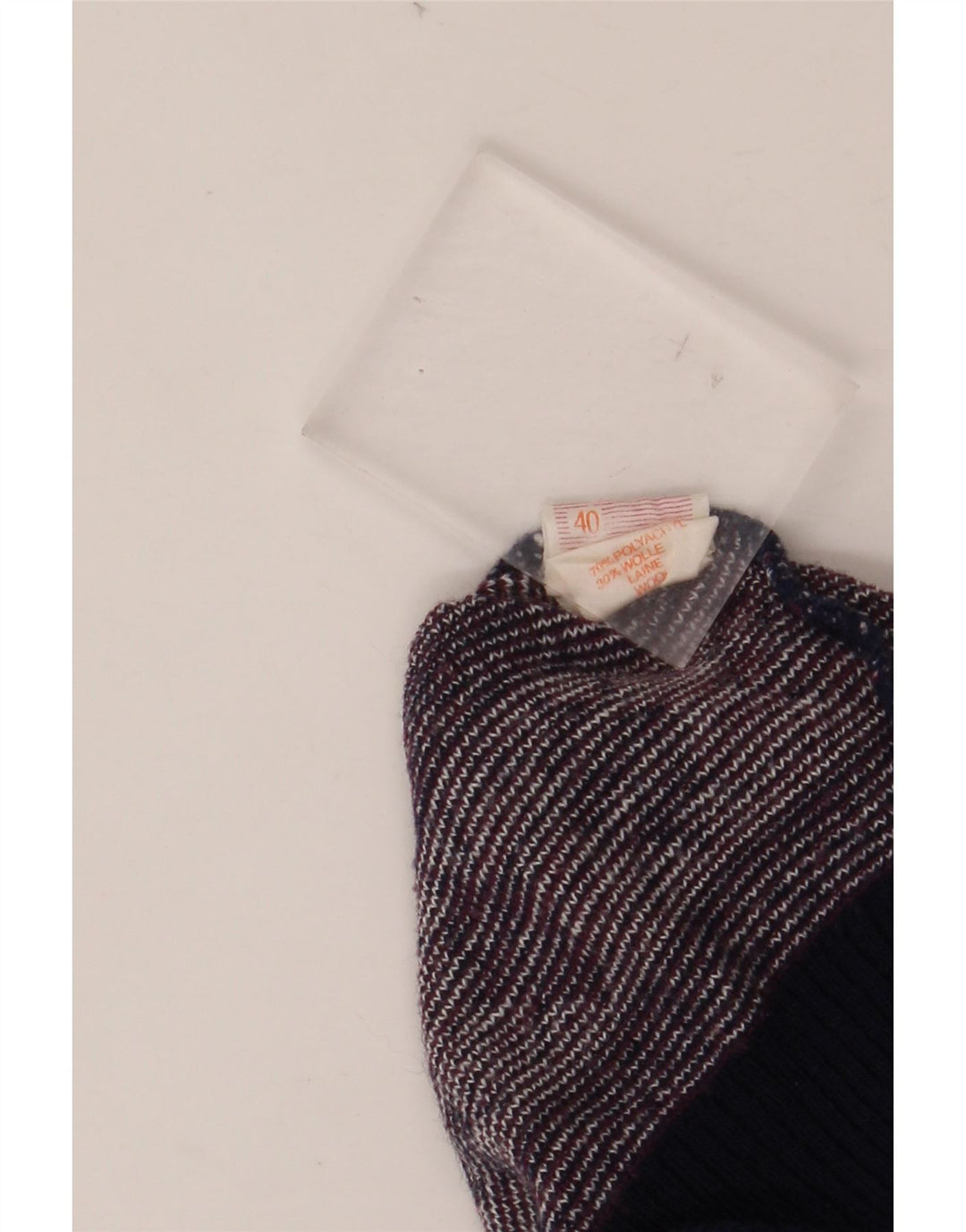 VINTAGE Herre sweater med rund hals DK 40 Medium Burgundy Fair Isle