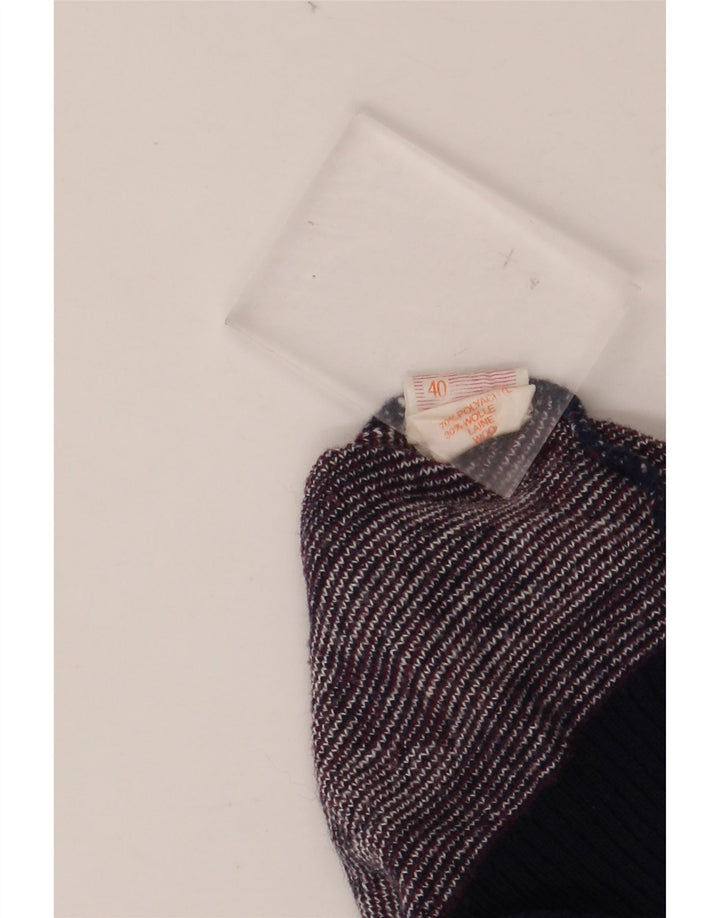 VINTAGE Herre sweater med rund hals DK 40 Medium Burgundy Fair Isle