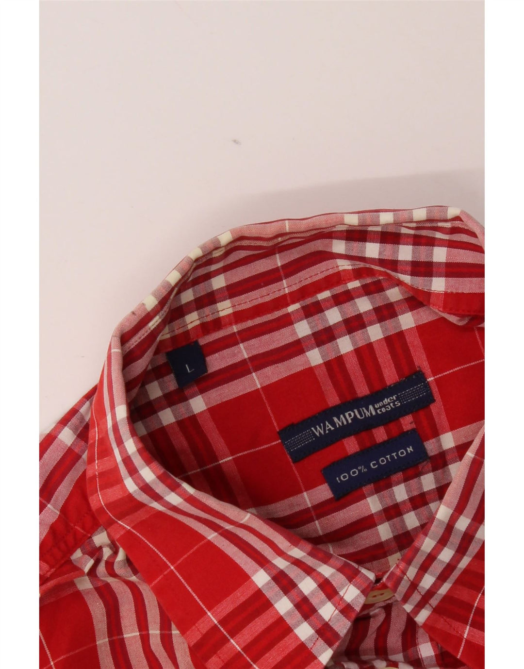 Wampum Herreskjorte Stor rødternet bomuld
