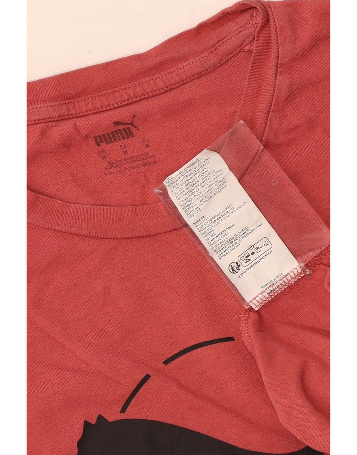 Puma Herre grafisk T-shirt Top Medium Rød Bomuld