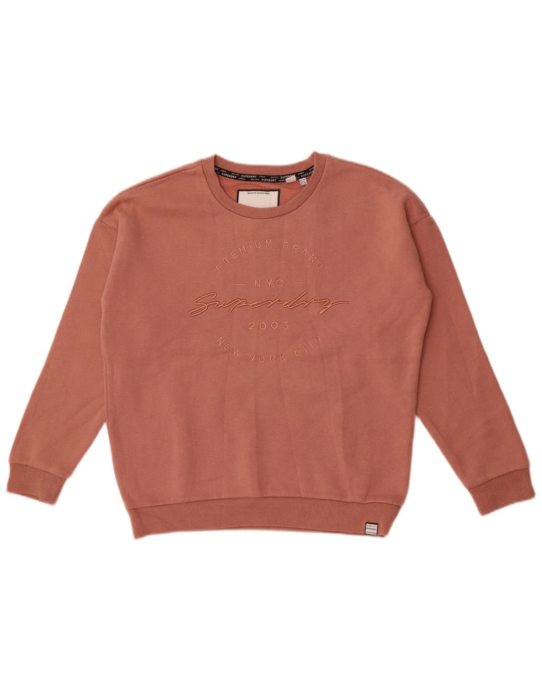Superdry Womens Grafisk Oversized Sweatshirt Jumper UK 10 Small Pink Bomuld