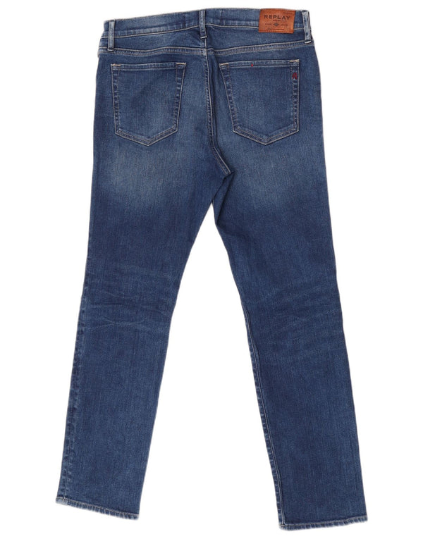 Replay Womens Vivy Slim Jeans W31 L28 Blå Bomuld