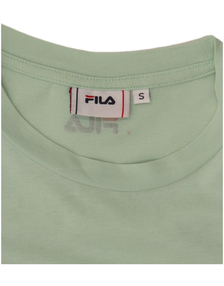 FILA Grafisk T-shirt top til kvinder DK 10 Lille grøn farveblok