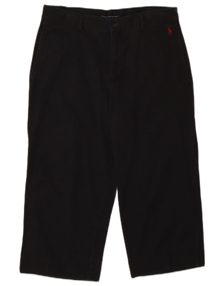 Ralph Lauren Dame Capri Bukser US 12 Large W30 L22 Sort Bomuld