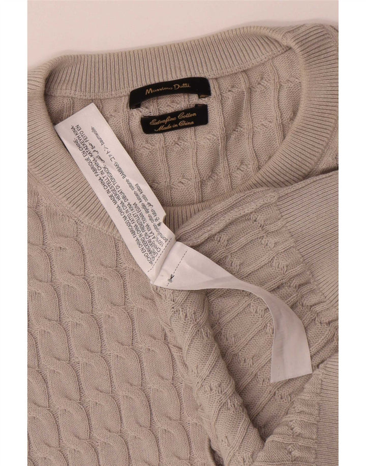 Massimo Dutti Herre Crew Neck Jumper Sweater Medium Grey Bomuld
