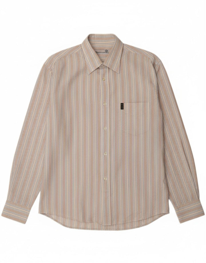 SERGIO TACCHINI Mens Milano Shirt XL Multicoloured Striped Cotton
