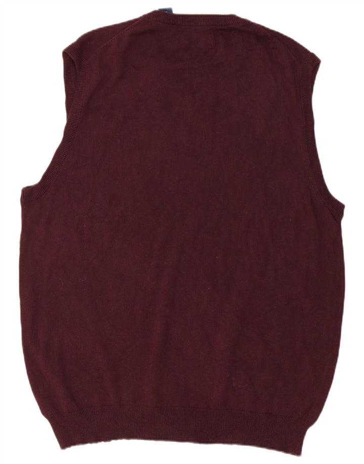 CHAPS Herrevest Tank Top Medium Bourgogne Bomuld