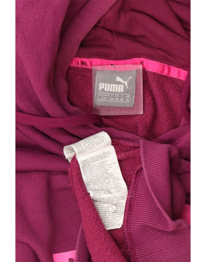 Puma grafisk hættetrøje til kvinder DK 14 Stor lilla polyester