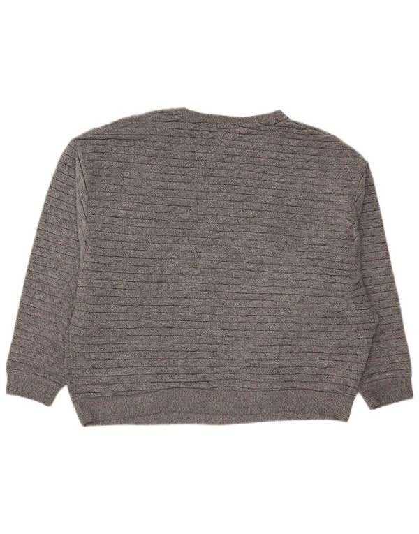 Zara Dame Trafaluc Boat Neck Jumper Sweater UK 10 Small Gråstribet