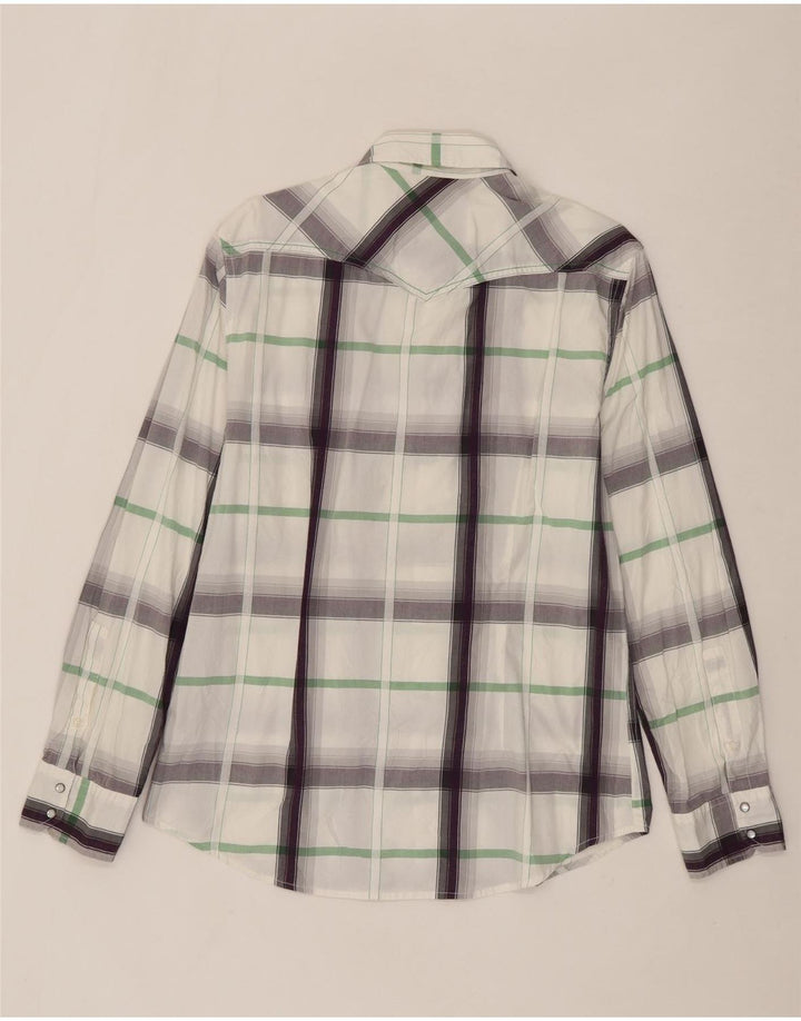 TOM TAILOR Mens Shirt Large White Check Cotton Vintage Tom Tailor and Second-Hand Tom Tailor from Messina Hembry 