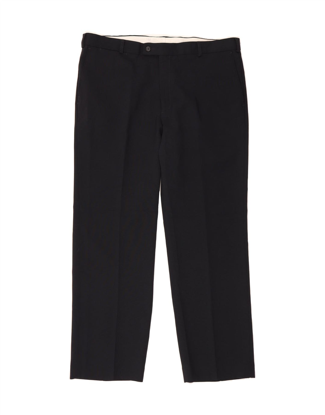 FARAH Mens Straight Suit Trousers W40 L30 Navy Blue Polyester Vintage Farah and Second-Hand Farah from Messina Hembry 