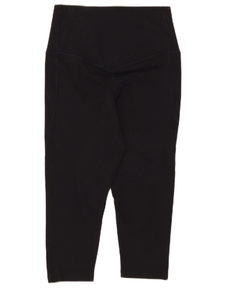 Nike Dame Dri Fit Capri Leggings UK 14 Stor sort nylon