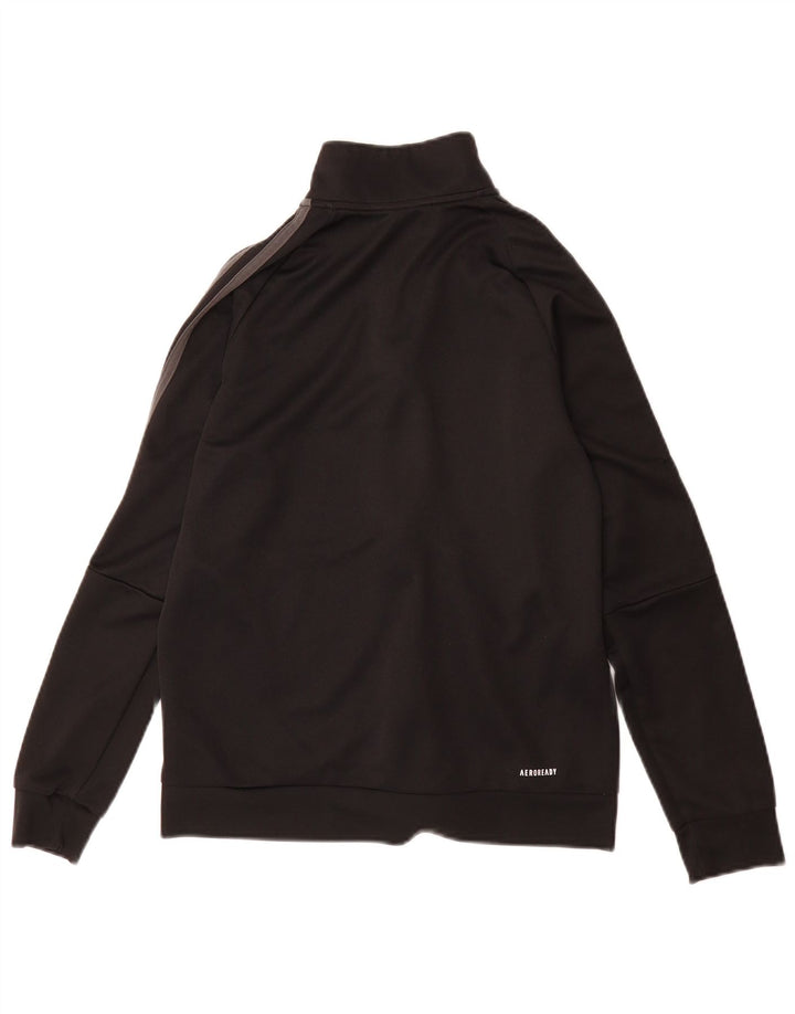 Adidas Boys Aeroready Tracksuit Topjakke 13-14 År Sort Polyester