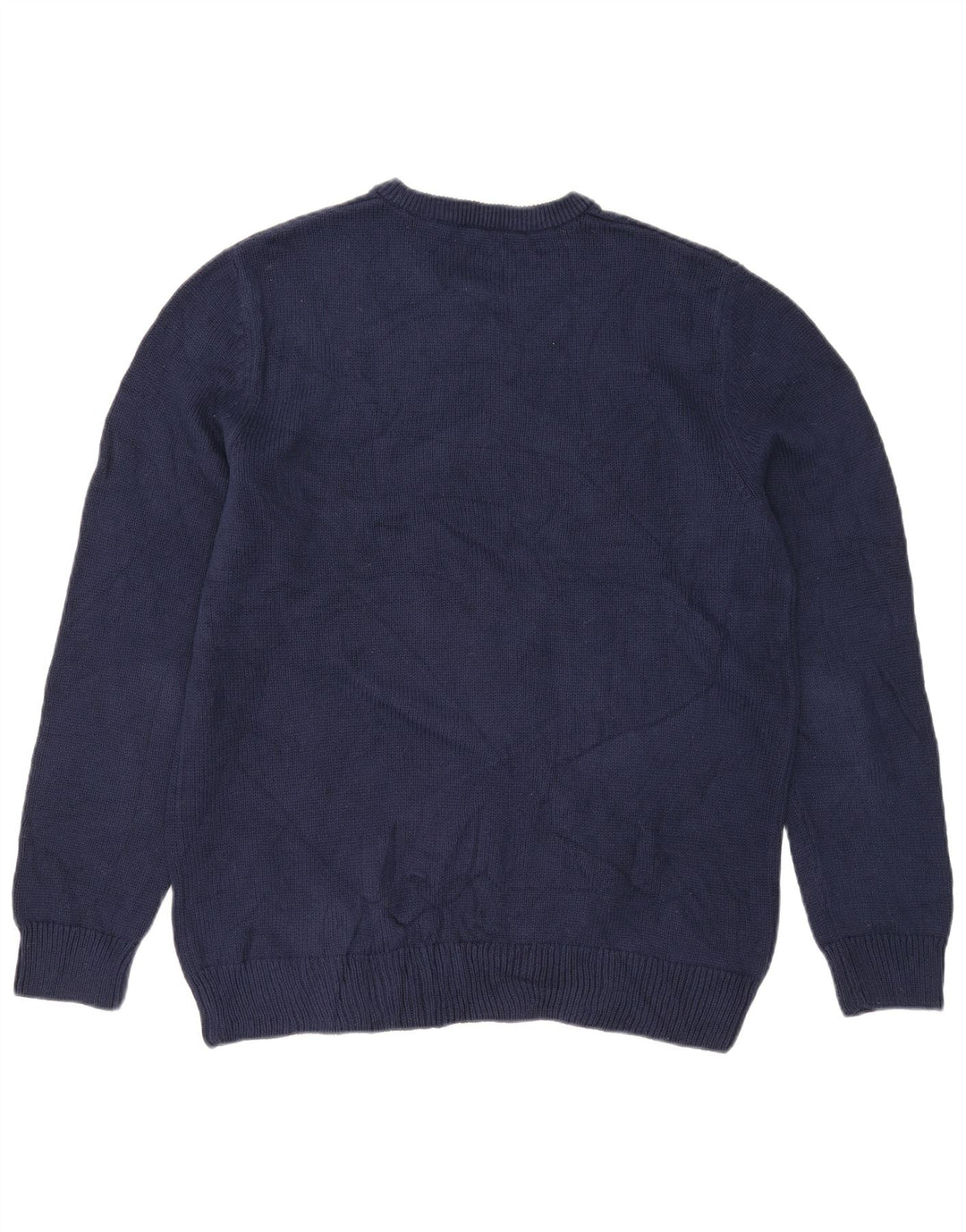 Chaps Herre Crew Neck Jumper Sweater Medium Navy Blue Bomuld