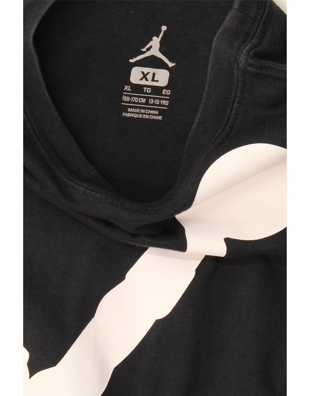 JORDAN Drenge Grafisk T-Shirt Top 13-14 år XL Sort