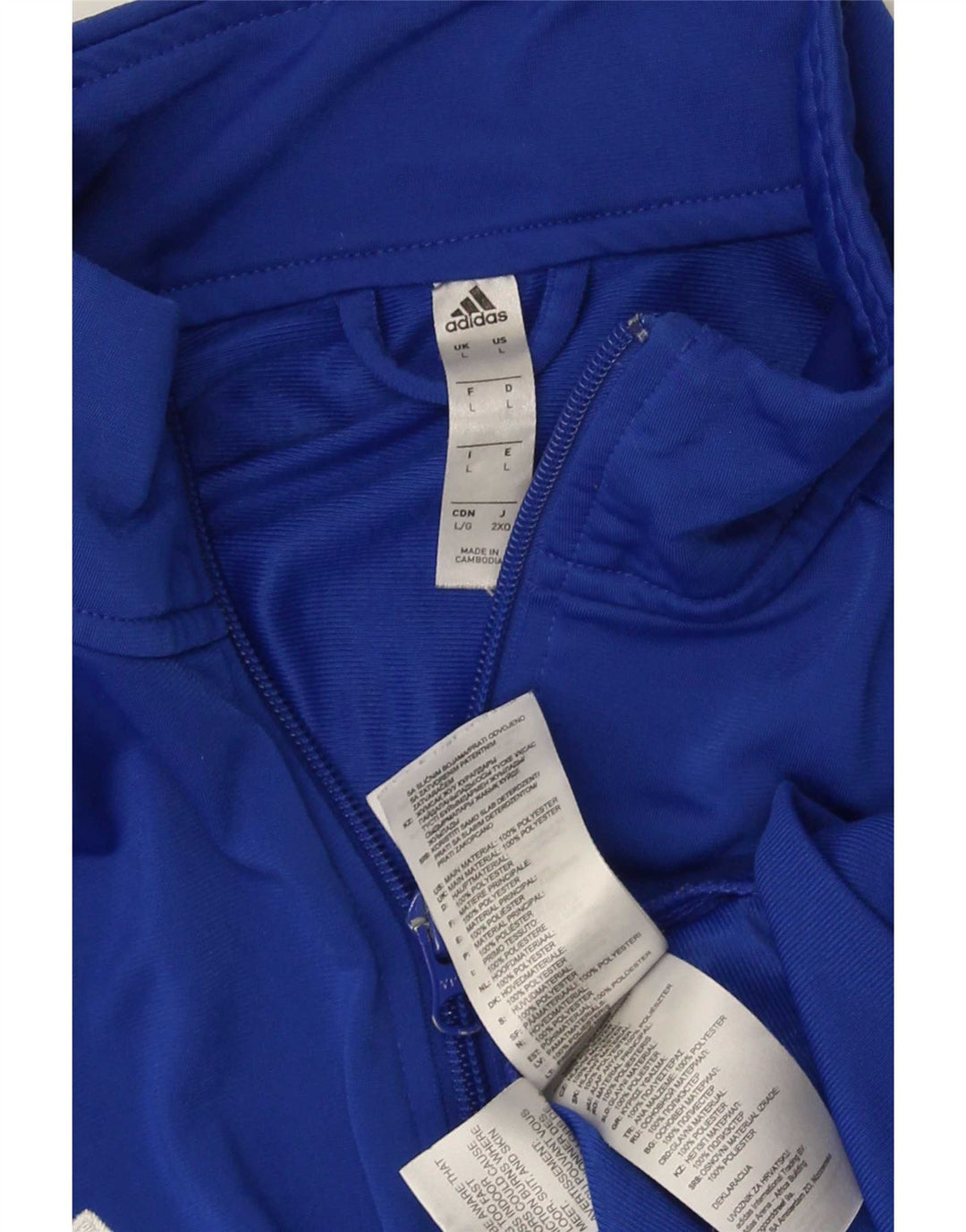 Adidas Træningsdragt til mænd Topjakke Stor Blå Polyester