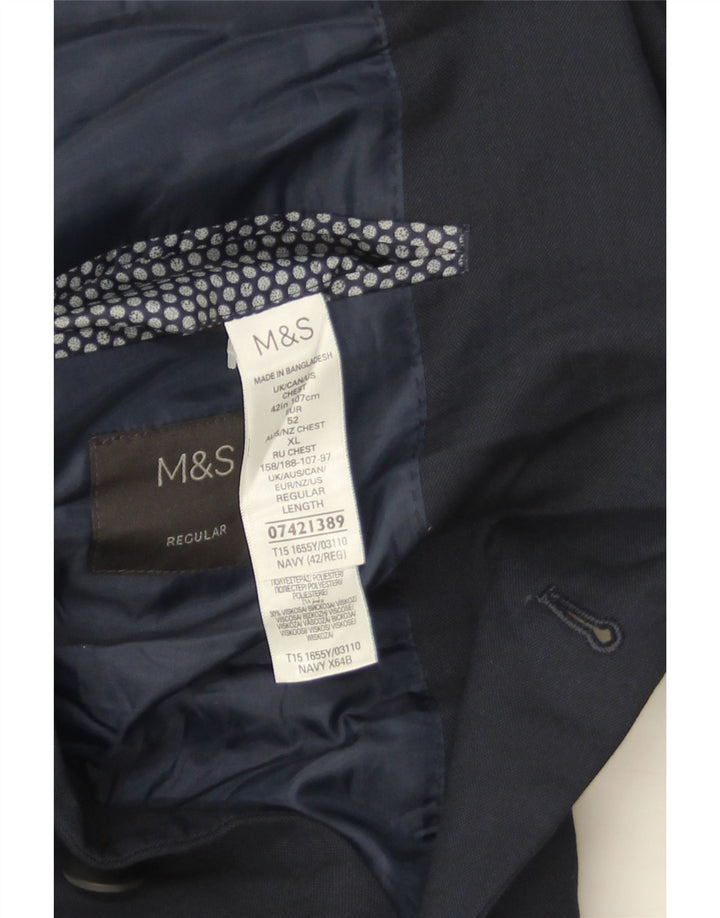 Marks & Spencer Herre 2-knaps blazerjakke UK 42 Large Navy Blue