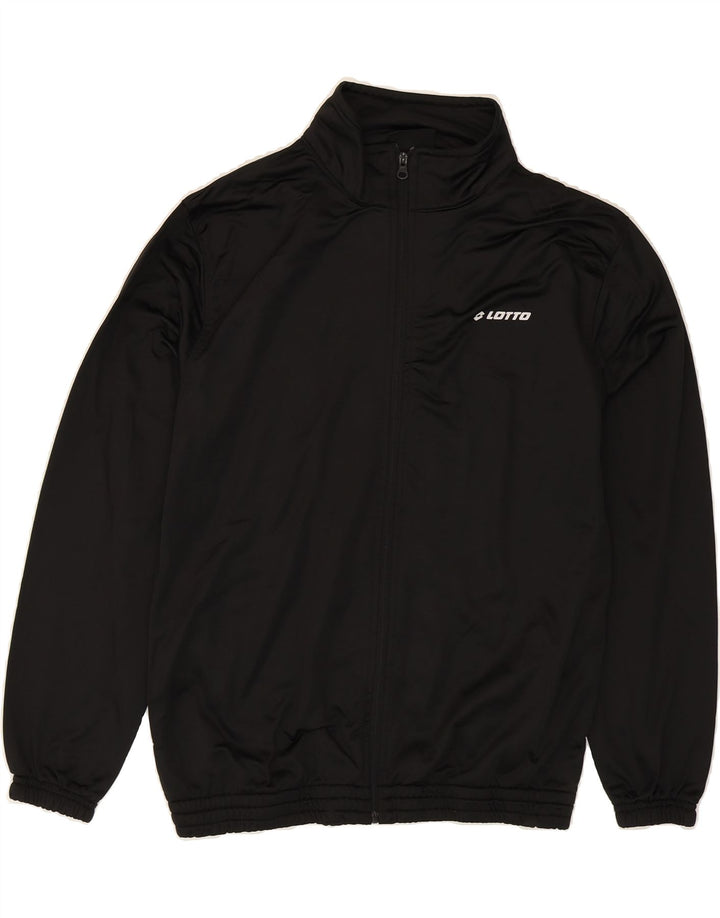LOTTO Womens Tracksuit Top Jacket UK 18 XL Black Polyester Vintage Lotto and Second-Hand Lotto from Messina Hembry 