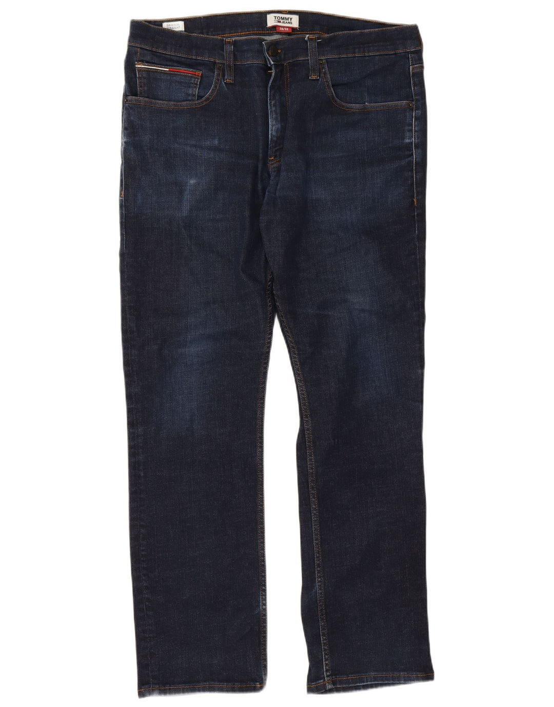 Tommy Hilfiger Straight Jeans til mænd W38 L32 Marineblå bomuld