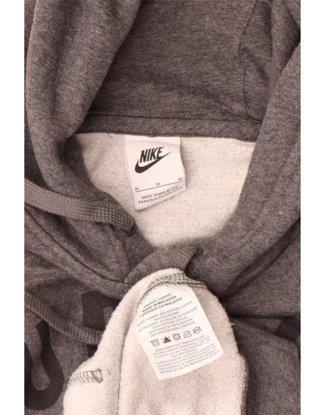 Nike Purdue grafisk hættetrøje til mænd mellem grå bomuld