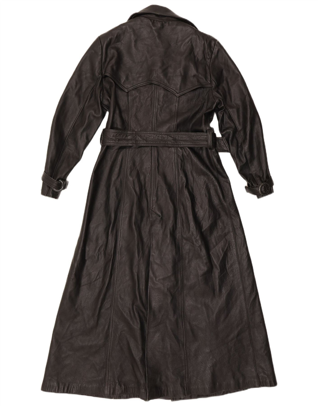 Vintage læderfrakke til kvinder UK 16 Large Black