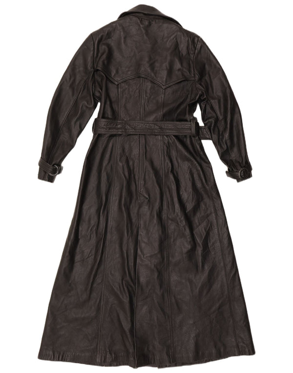 Vintage læderfrakke til kvinder UK 16 Large Black